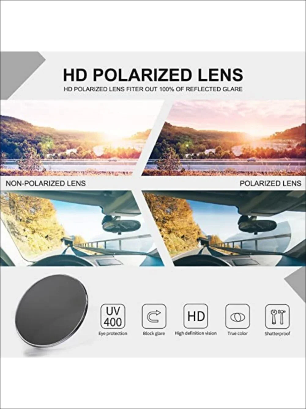 Polarized Butterfly Sunglasses UV400 Full Frame Wrap Around Oversized